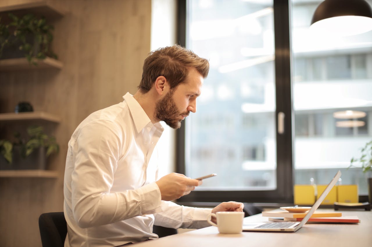 a man during a business meeting