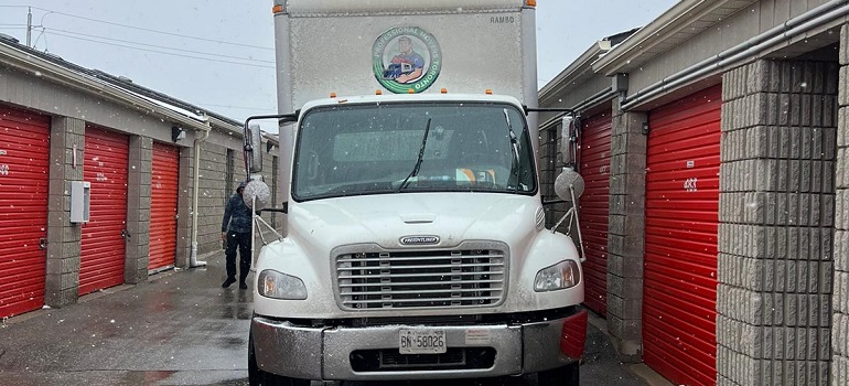 a moving truck from a moving company in Halton