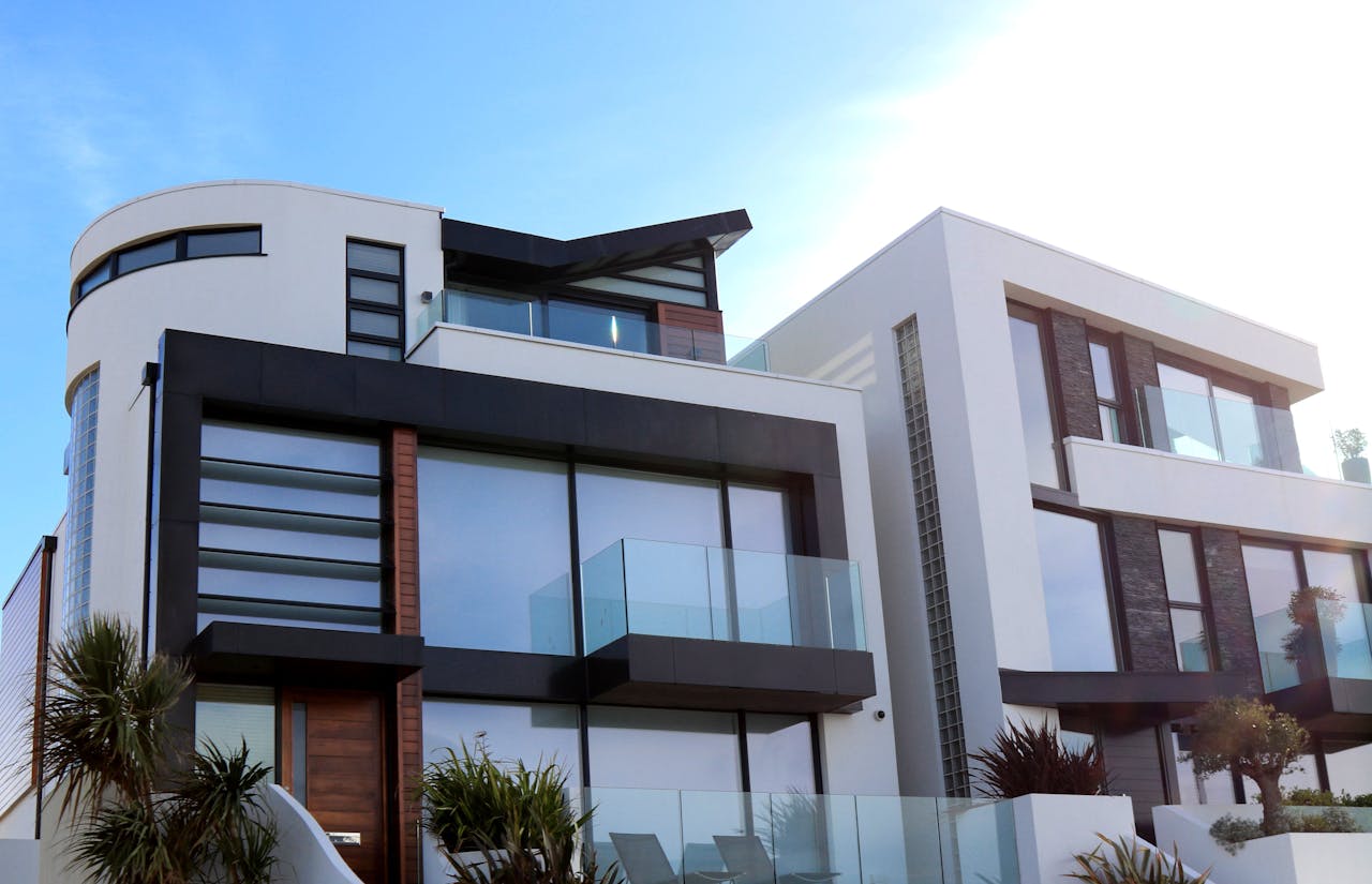 a white large house