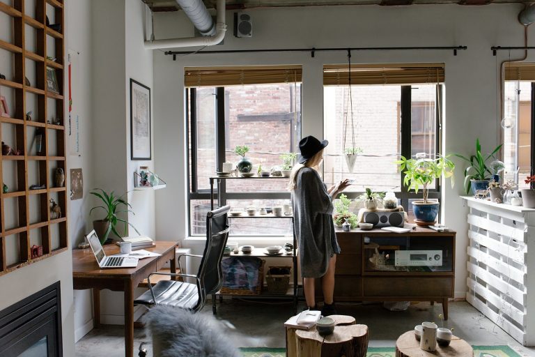 Stylish home office setup, perfect for working after moving to Scarborough.