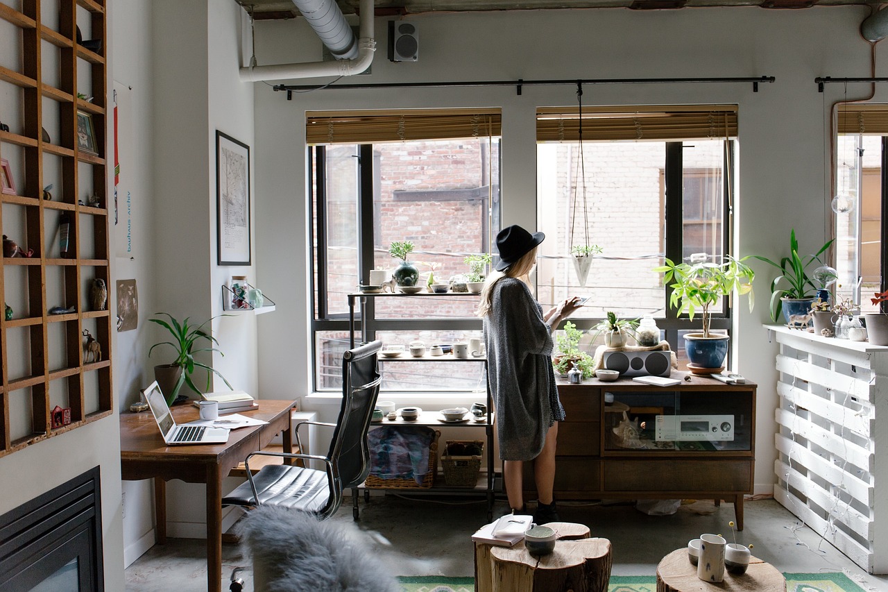Stylish home office setup, perfect for working after moving to Scarborough.