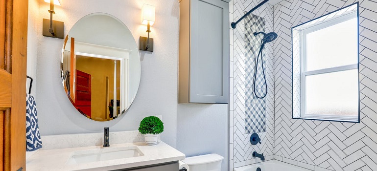 mirror in a bathroom