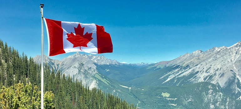 a Canadian flag