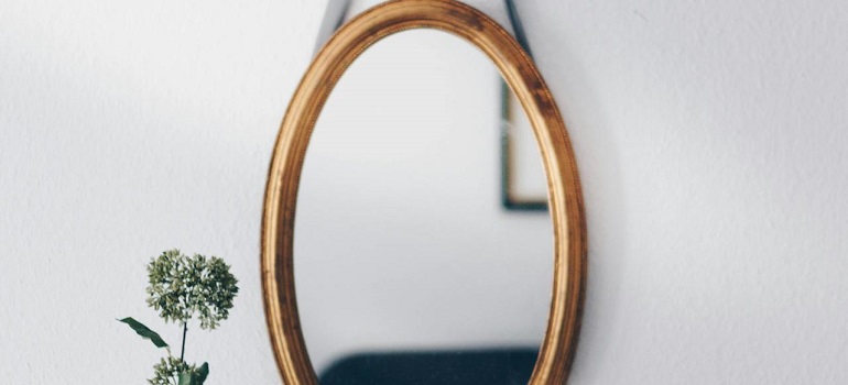 a wall mirror