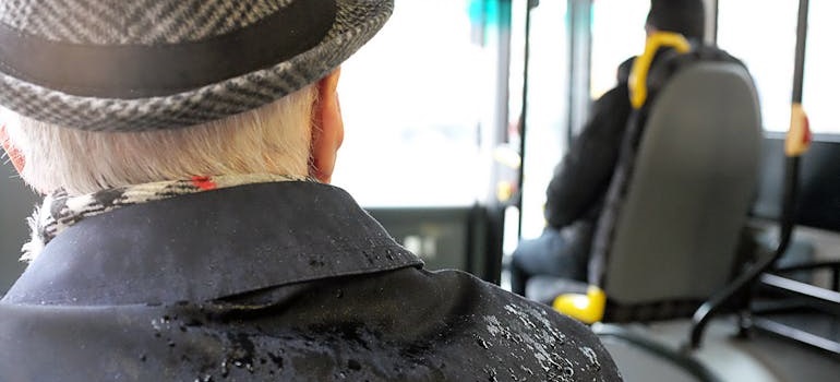 Senior on public transport, reflecting on senior move from Etobicoke to Ottawa.