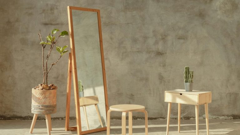 a large mirror
