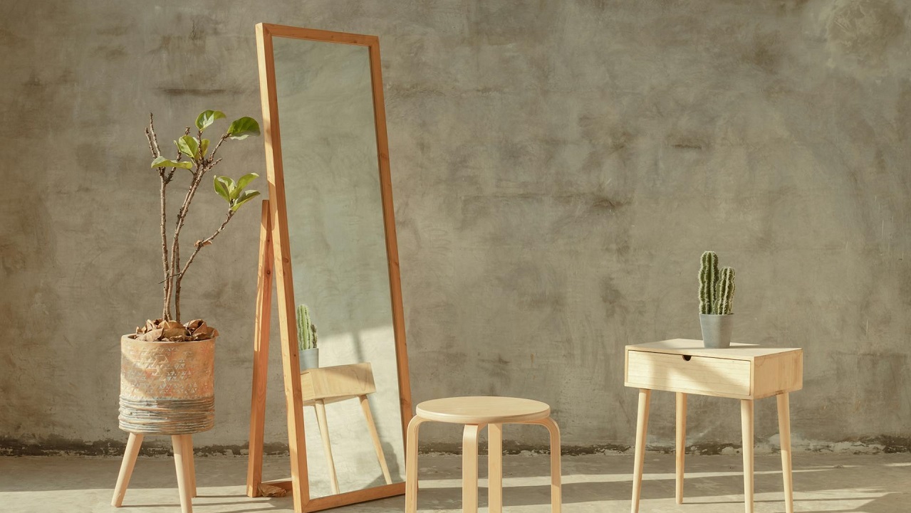 a large mirror