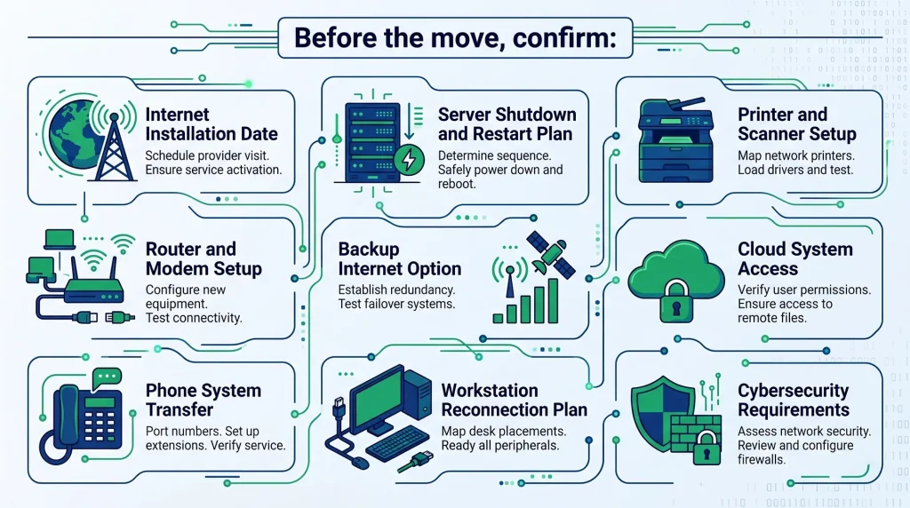 Strategic relocation timeline planning detailing inventory organization and essential preparation steps required before the move to ensure a seamless residential transition.
