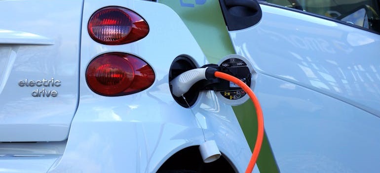 Smart electric car charging port.