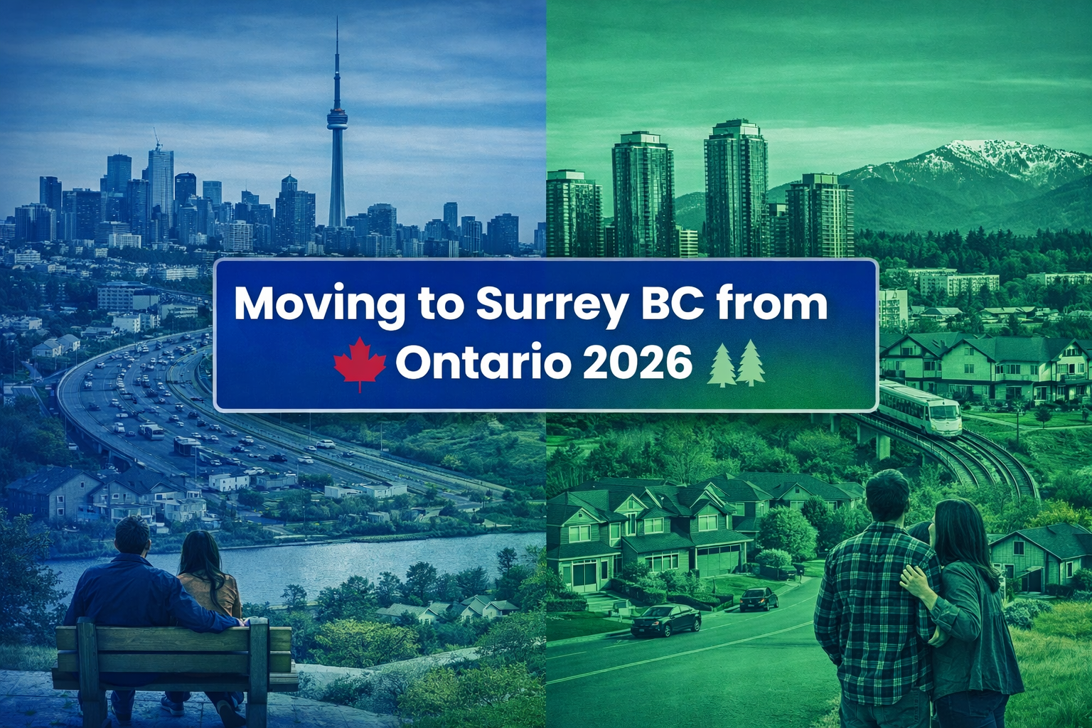 Expert cross-country relocation logistics and timelines for families moving to Surrey from Ontario including inter-provincial transit details.