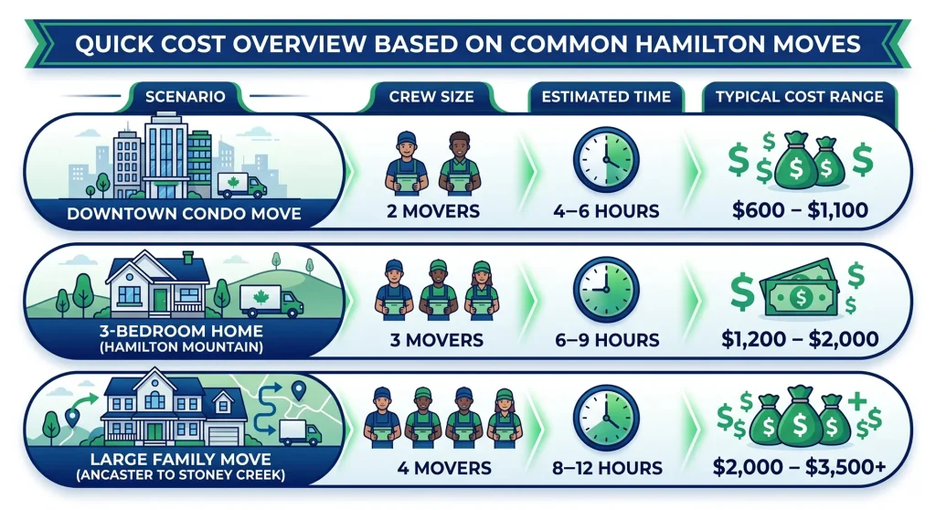 Strategic landscape formatted real photography asset detailing transparent relocation budgeting and real moving cost scenarios in Hamilton through accurate local transit logistics and exact estimate planning.