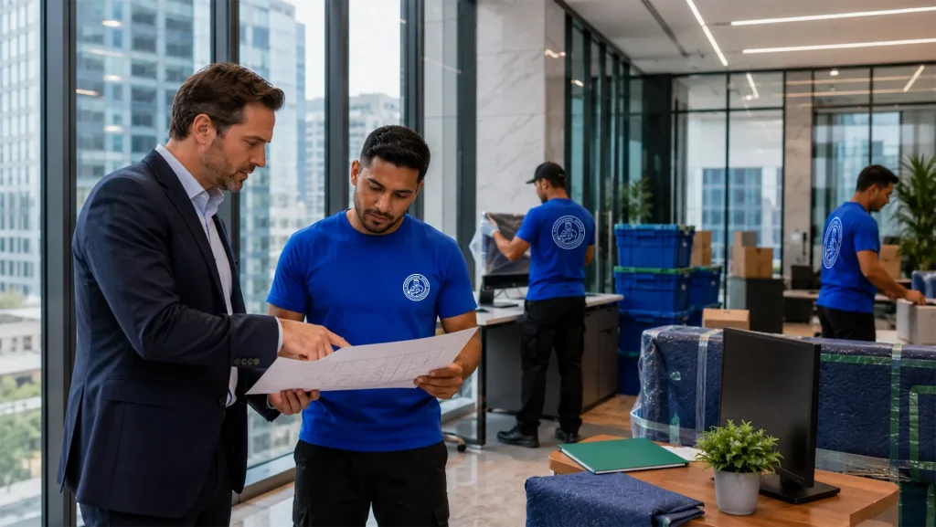 Vancouver office team preparing departments and IT before a premium tower move