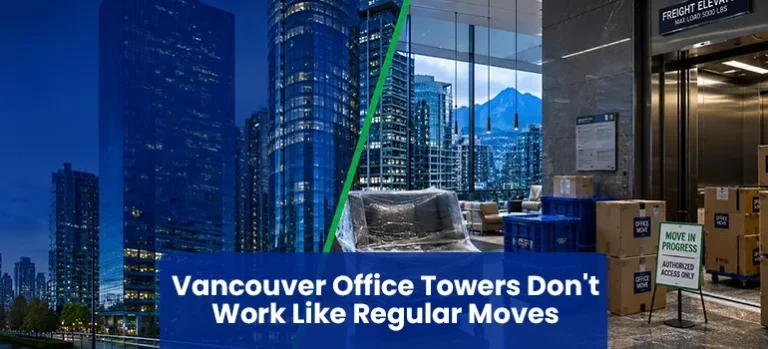 Vancouver office movers preparing desks and equipment for relocation