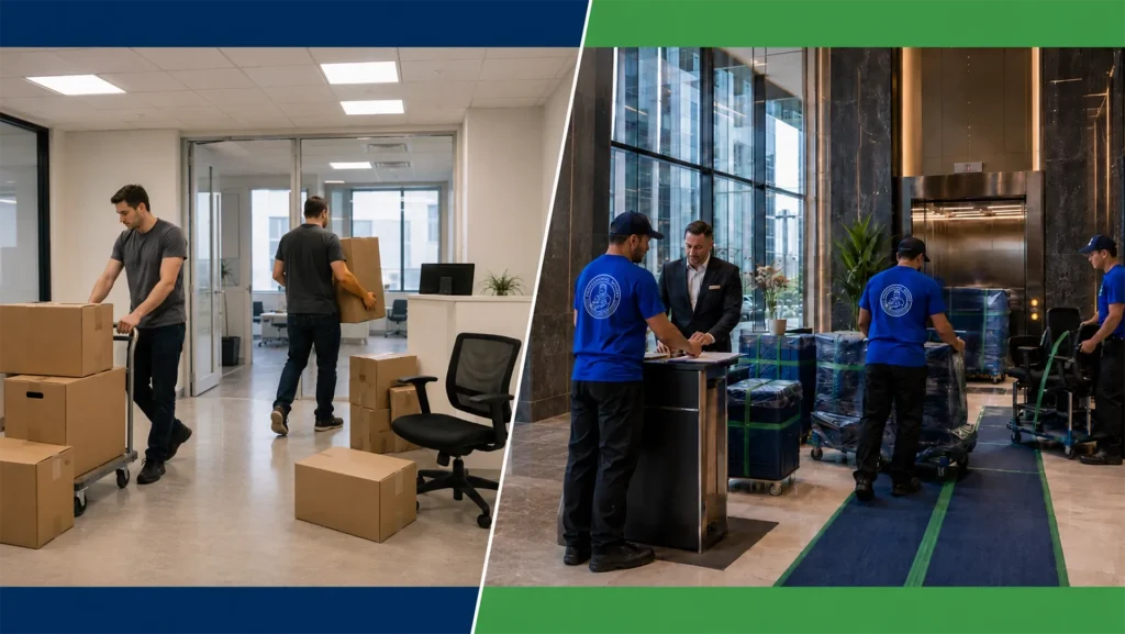 Vancouver office movers planning elevator access and loading dock timing