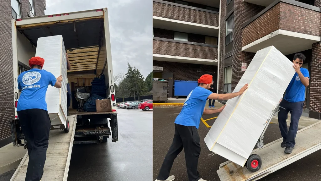 Graphic showing a Toronto condo delivery with elevator booking and loading dock access