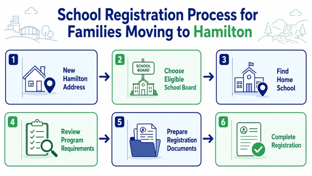 School registration process for families moving to Hamilton