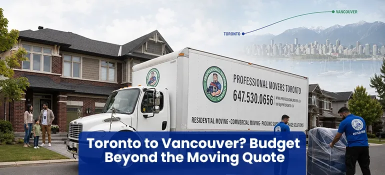 Professional Movers Canada truck prepared for a family move from Toronto to Vancouver