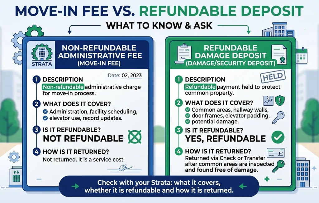 Move-in fee versus refundable deposit